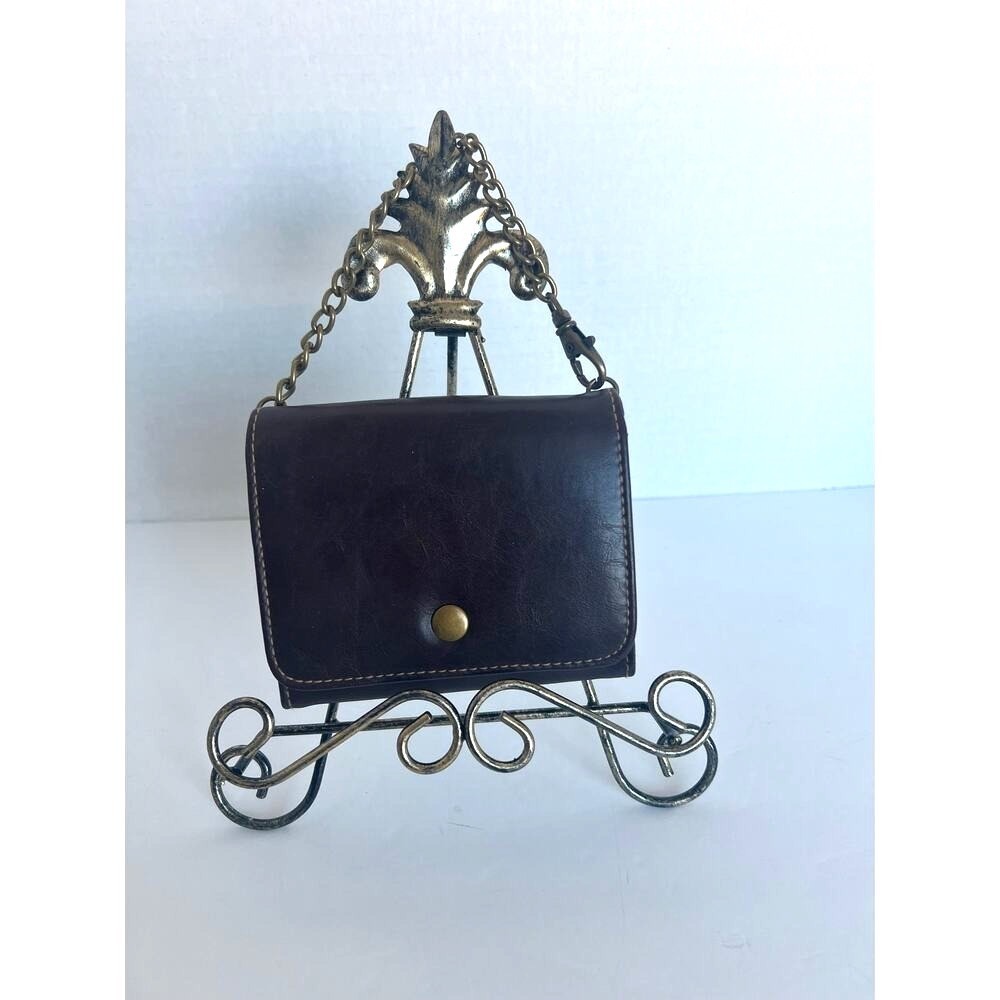 NEW‎ Rosetti Wisdom Brown Vegan Wallet Wristlet With Chain